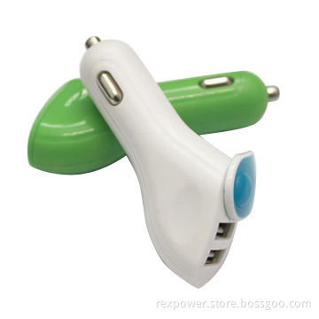 Double USB car charger with lidNew